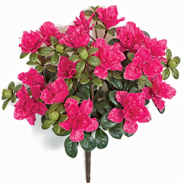 16" UV-Proof Outdoor Artificial Azalea Flower Bush -Beauty (pack of 6) - A12050-0BT