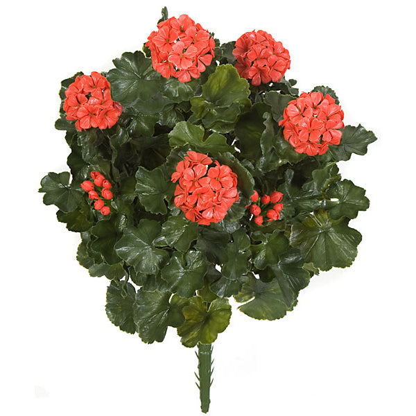26" UV-Proof Outdoor Artificial Geranium Flower Bush -Red (pack of 4) - A145-RE