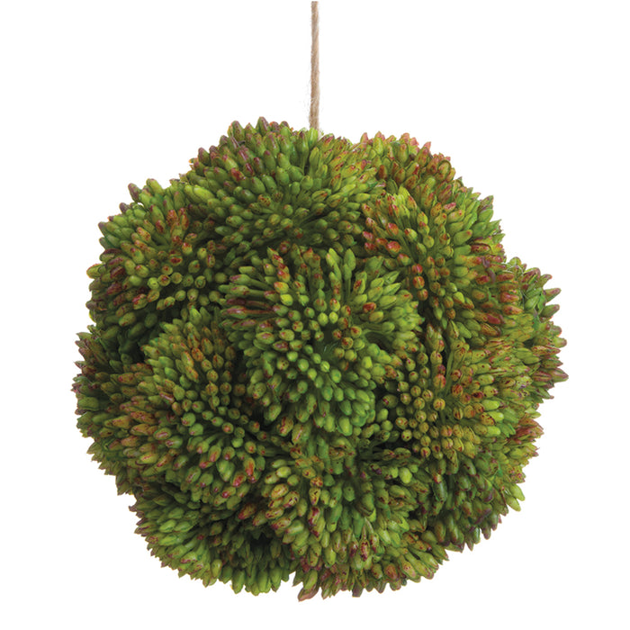 4" Hanging Sedum Ball-Shaped Artificial Topiary -Green (pack of 6) - AA3741-GR