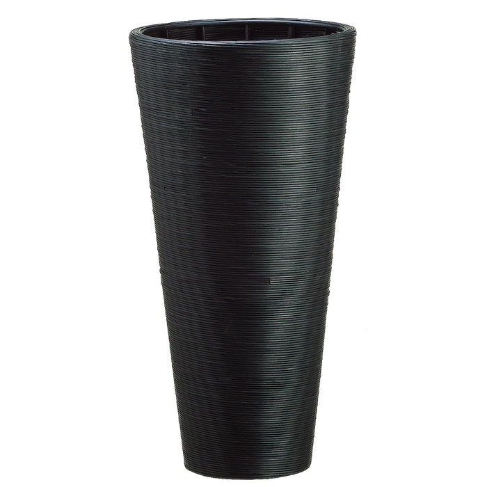 28"Hx14"W Tapered Cylinder Bamboo Container -Black (pack of 2) - ACB988-BK