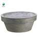 6.25"Hx15"W Fiber Cement Round Pot -Gray - ACE110-GY