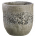 9.5"Hx9.25"W Cement Round Planter -Stone (pack of 2) - ACE635-ST