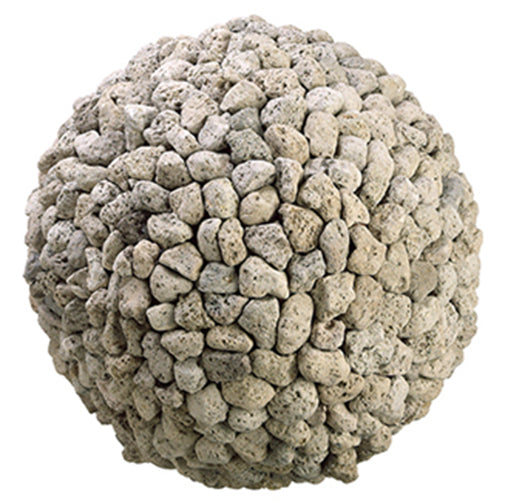 24" Rock Ball-Shaped Artificial Topiary -Tan/Gray - AD0094-TN/GY