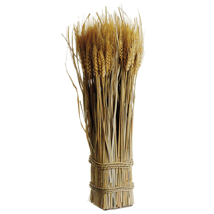17" Preserved Wheat & Grass Standing Twig Arrangement -Natural (pack of 10) - APS365-NA