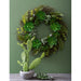 33" Succulent Garden Artificial Hanging Wreath -Green/Burgundy - CWS151-GR/BU