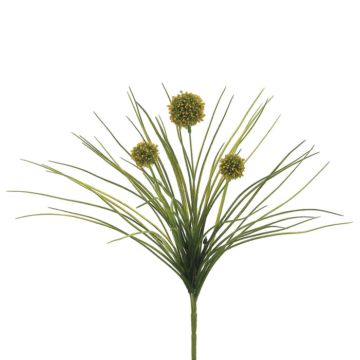 18" Silk Allium Flower Bush -Yellow (pack of 12) - FBA181-YE