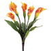 24" Silk Calla Lily Flower Bush -Yellow/Gold (pack of 6) - FBC305-YE/GO