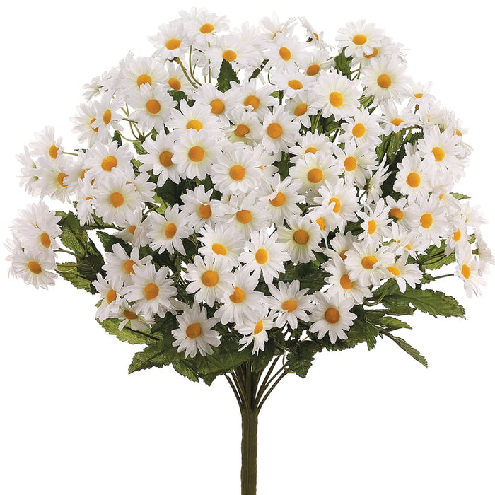 17" Silk Daisy Flower Bush -White (pack of 12) - FBD313-WH