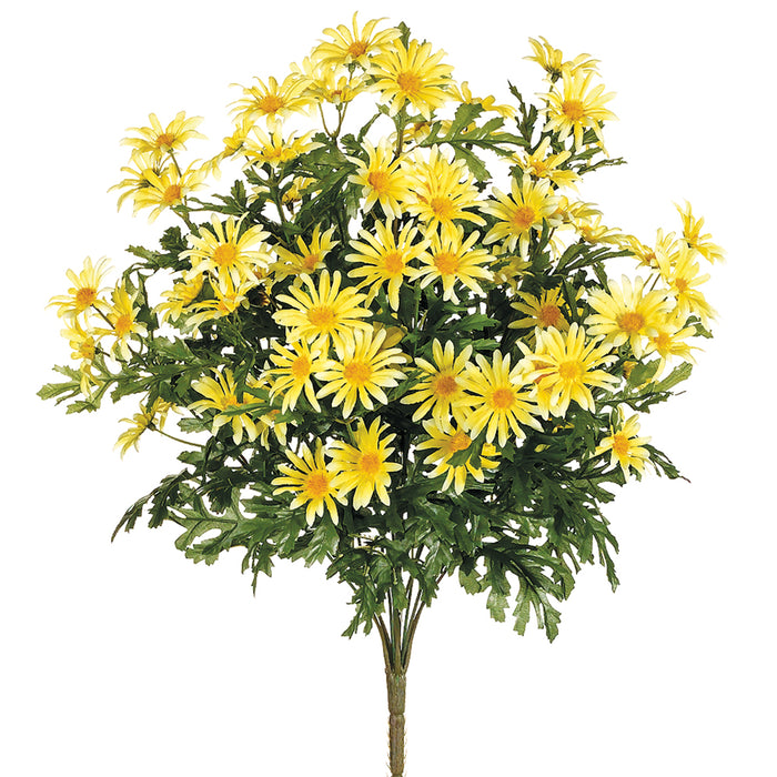 24" Silk Farmhouse Daisy Flower Bush -Yellow (pack of 12) - FBD317-YE