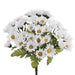8" Silk Mini Daisy Flower Bush -White (pack of 24) - FBD438-WH
