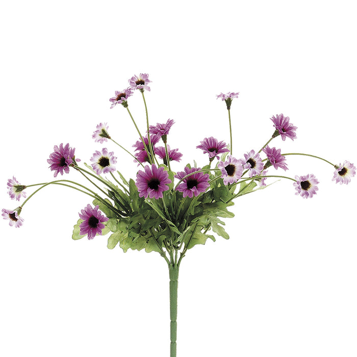 10.5" Silk Daisy Flower Bush -2 Tone Purple (pack of 24) - FBD515-PU/TT