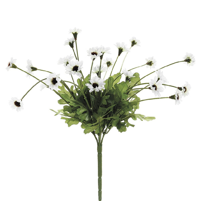 10.5" Silk Daisy Flower Bush -White (pack of 24) - FBD515-WH