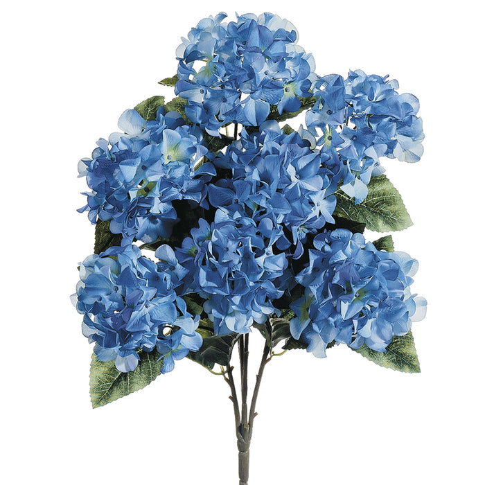 25" Silk Hydrangea Flower Bush -Blue (pack of 12) - FBH109-BL