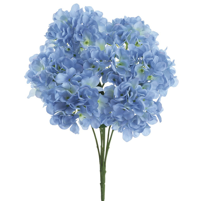 21" Hydrangea Silk Flower Bush -Blue/Delphinium (pack of 6) - FBH123-BL/DL