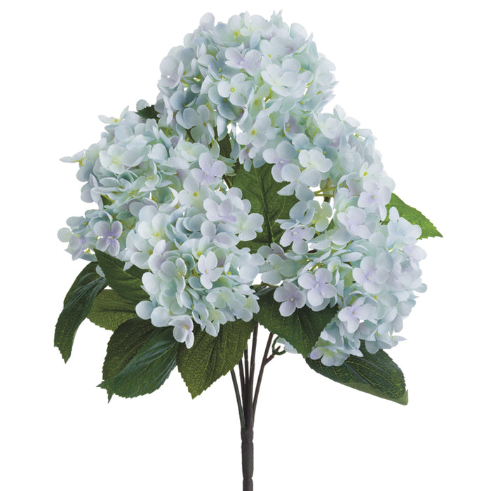 17" Hydrangea Silk Flower Bush -Soft Blue (pack of 12) - FBH253-BL/SO