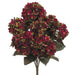 20" Silk Hydrangea Flower Bush -Eggplant/Green (pack of 6) - FBH480-EP/GR