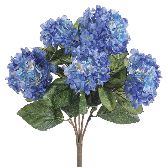 19" Silk Hydrangea Flower Bush -Blue (pack of 6) - FBH721-BL