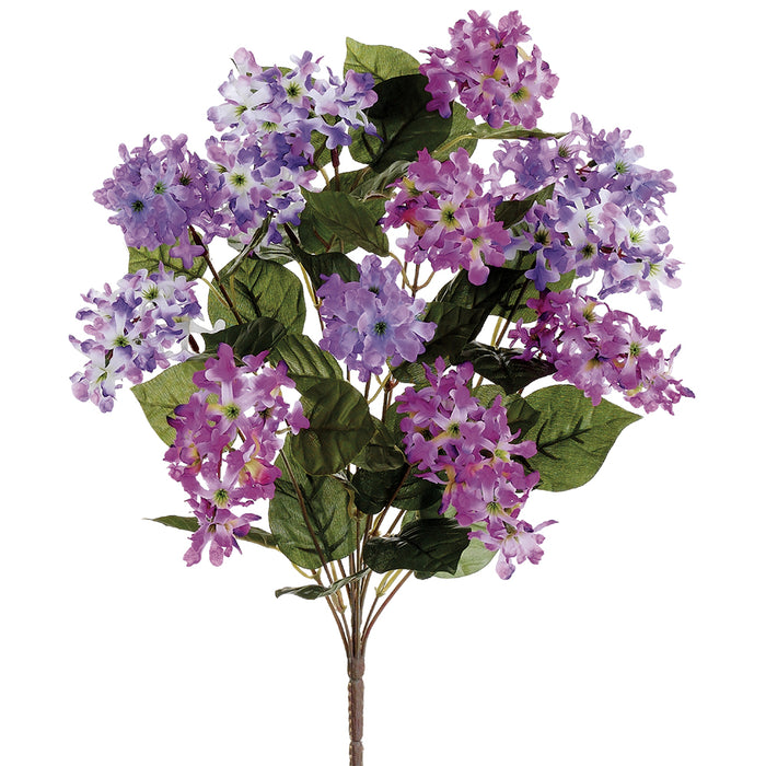 20.5" Silk Lilac Flower Bush -Purple/Orchid (pack of 12) - FBL145-PU/OC