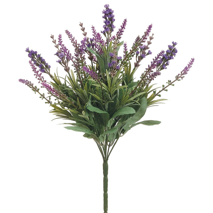 15.5" Silk Lavender Flower Bush -Purple (pack of 12) - FBL233-PU