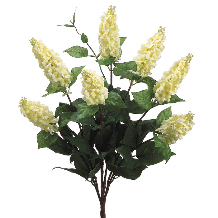 23" Silk Italian Lilac Flower Bush -Cream (pack of 12) - FBL507-CR