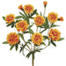 15" Silk Marigold Flower Bush -Orange (pack of 12) - FBM796-OR