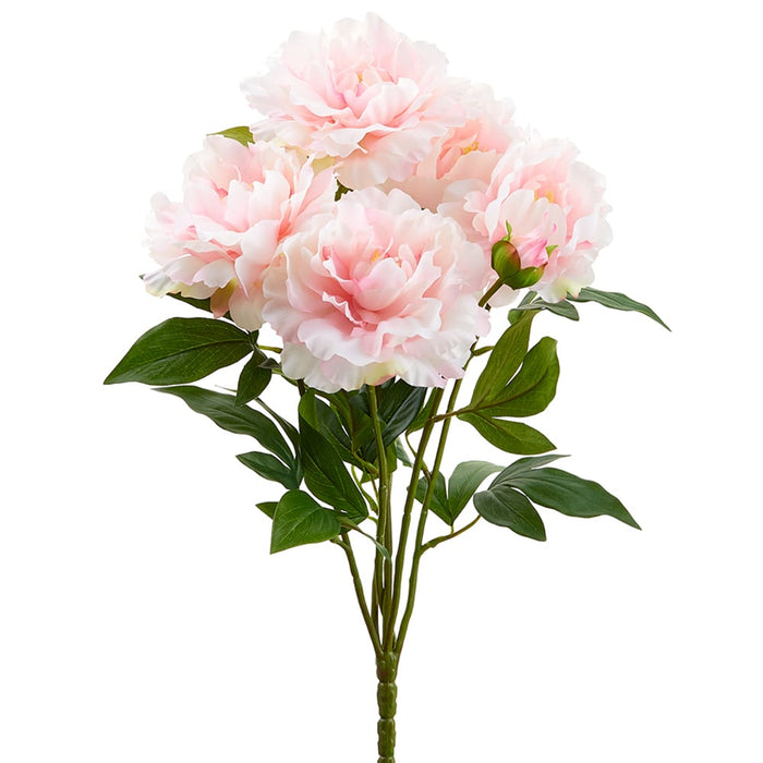 18" Silk Peony Flower Bush -Pink (pack of 6) - FBP189-PK
