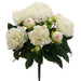15" Silk Peony Flower Bush -Cream (pack of 12) - FBP511-CR
