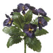 8" Silk Mini Pansy Flower Bush -Eggplant (pack of 12) - FBP645-EP