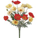 21" Silk Poppy Flower Bush -Orange/Yellow (pack of 12) - FBP832-OR/YE