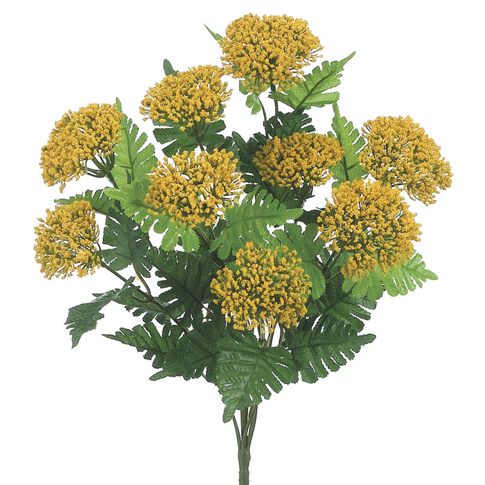 18" Silk Queen Anne's Lace Flower Bush -Yellow (pack of 12) - FBQ009-YE