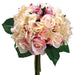 11" Rose & Hydrangea Silk Flower Bouquet -Fuchsia/Pink (pack of 6) - FBQ030-FU/PK