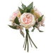 9" Cottage Rose Silk Flower Bouquet -Pink/Cream (pack of 6) - FBQ177-PK/CR