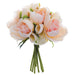 9" Peony Silk Flower Bouquet -Blush (pack of 6) - FBQ382-BS
