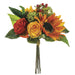 12" Sunflower & Rose Silk Flower Bouquet -Rust/Orange (pack of 6) - FBQ405-RU/OR