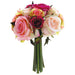 9" Confetti Rose Silk Flower Bouquet -Fuchsia/Pink (pack of 6) - FBQ749-FU/PK