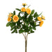 10" Silk Mini Rose Flower Bush -Yellow (pack of 36) - FBR002-YE
