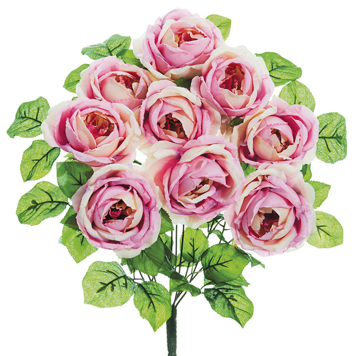 20" Silk Rose Flower Bush -Mauve/Pink (pack of 6) - FBR020-MV/PK