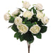 16" Silk Cabbage Rose Flower Bush -Cream (pack of 12) - FBR032-CR