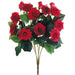 15" Silk Rose Flower Bush -Red (pack of 12) - FBR103-RE