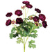 13" Silk Mini Ranunculus Flower Bush -Violet (pack of 12) - FBR995-VI