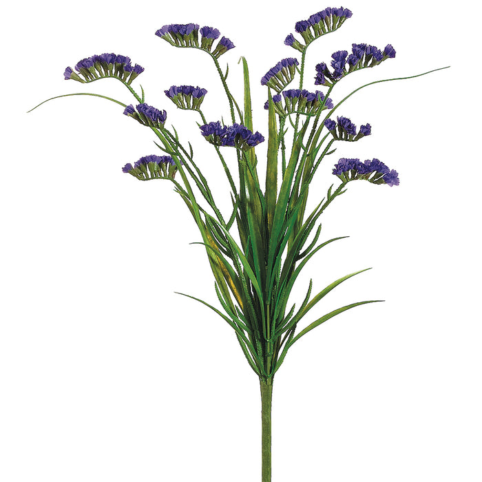 21" Silk Statice Flower Bush -Purple (pack of 12) - FBS206-PU