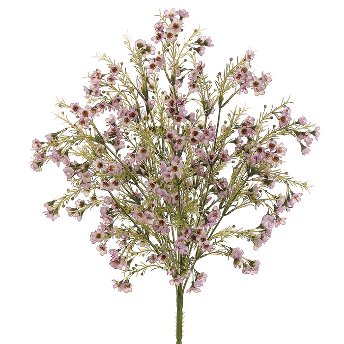 19" Silk Waxflower Flower Bush -Lavender (pack of 12) - FBW804-LV