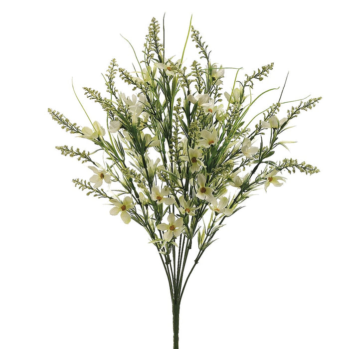 22" Silk Cosmos & Astilbe Flower Bush -Cream (pack of 12) - FBX679-CR