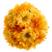 7" Silk Gerbera Daisy Kissing Flower Ball -2 Tone Yellow (pack of 12) - FFD024-YE/TT