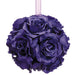 6" Silk Rose Kissing Flower Ball -Purple (pack of 6) - FFR406-PU