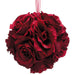 6" Silk Rose Kissing Flower Ball -Red (pack of 6) - FFR406-RE