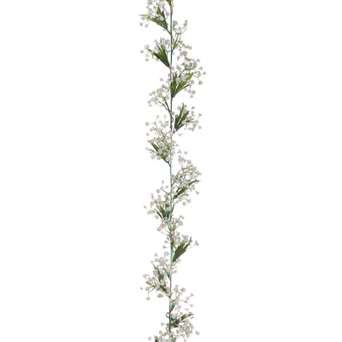 6' Gypsophila Baby's Breath Artificial Flower Garland -White (pack of 6) - FGG828-WH