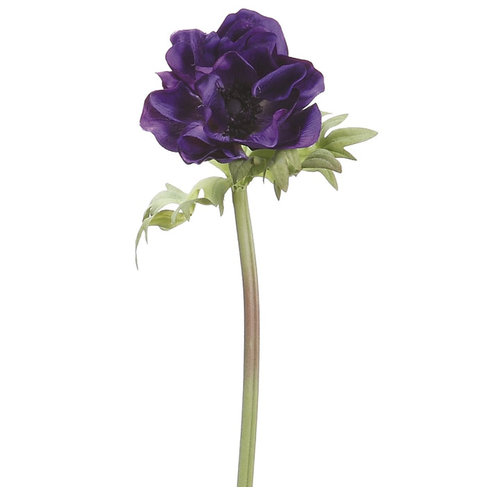 17" Silk Anemone Flower Spray -Purple (pack of 12) - FSA801-PU