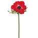 17" Silk Anemone Flower Spray -Red (pack of 12) - FSA801-RE