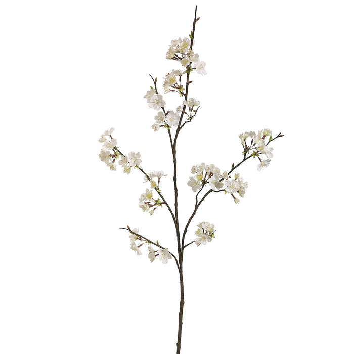 42" Silk Cherry Blossom Flower Spray -Cream (pack of 12) - FSB303-CR